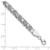 Image of Sterling Silver Rhodium-plated Polished Clear CZ Flat Link 7.5in Bracelet
