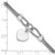 Image of Sterling Silver Rhodium-plated Polished Heart Dangle 6.5in 1.5in ext Bracelet