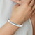 Image of Sterling Silver Rhodium-plated Polished and Textured 7.5in Cleopatra Bracelet