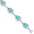 Image of Sterling Silver Rhodium-plated Teardrop Synthetic Simulated Turquoise Bracelet