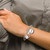 Sterling Silver Antiqued Simulated Pearl Godmother Charm Adjustable Bangle Bracelet