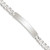 Image of Sterling Silver Curb Link ID Bracelet QID198-8.5