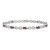 Image of Sterling Silver Rhodium-plated Garnet Bracelet QX837GA