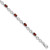 Image of Sterling Silver Rhodium-plated Garnet Bracelet QX837GA