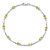 Image of Sterling Silver Rhodium-plated Peridot Bracelet QX843PE