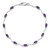 Image of Sterling Silver Rhodium-plated Amethyst Bracelet QX841AM