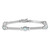 Image of Sterling Silver Rhodium-plated Blue Topaz Bracelet QX601BT
