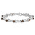 Image of Sterling Silver Rhodium-plated Smoky Quartz Bracelet QX864SQ