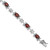 Image of Sterling Silver Rhodium-plated Garnet Oval Bracelet