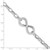 Image of Sterling Silver Rhodium-plated Polished Infinity Link Bracelet