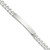 Image of Sterling Silver 8in Curb ID Bracelet QID241-8