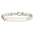 Image of Sterling Silver Figaro Link ID Bracelet QID186-8.5