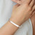 Image of Sterling Silver Figaro Link ID Bracelet QID186-8.5
