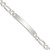 Image of Sterling Silver Figaro Link ID Bracelet QID186-8.5