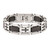 Image of Steel Bracelet With Black Diamond Crosses