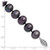 Image of Sterling Silver Rhodium-plated 10-11mm Black Freshwater Cultured Pearl Bracelet