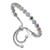 Image of Prizma Sterling Silver Rhodium-plated White and Colorful CZ Adjustable Bolo Bracelet