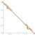 Image of 14K Tri-color Gold Puffed Heart Bracelet