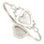Image of Sterling Silver 22mm Heart Locket Flexible Bangle Bracelet