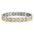 Chisel Stainless Steel Polished Yellow IP-plated with CZ 8.5 inch Link Bracelet SRB2009-8.5