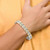 Chisel Stainless Steel Polished Yellow IP-plated with CZ 8.5 inch Link Bracelet SRB2010-8.5