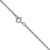 Image of 10k White Gold .7mm Carded Cable Rope Chain 10K7RW-18