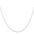 Image of 14K White Gold 22 inch Carded .5mm Cable Rope with Spring Ring Clasp Chain