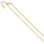 Image of Sterling Silver Gold-plated Adjustable 1.2mm Diamond-cut Square Snake Chai FC68-22 Image of Sterling Silver Gold-plated Adjustable 1.2mm Diamond-cut Square Snake Chai FC68-22