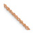 14K Rose Gold 16 inch 1.7mm Ropa with Lobster Clasp Chain