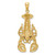 14K Yellow Gold Moveable Lobster Pendant K7871