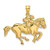 14K Yellow Gold Jockey on Horse Charm