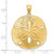 14K Yellow Gold Polished Sand Dollar Pendant