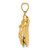 14K Yellow Gold 3-D Textured Oyster Shell Pendant