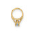 Image of 14K Yellow Gold 3D Ring with Light Blue CZ Charm