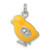 Sterling Silver Preciosa Crystal Enameled Yellow Baby Chick Charm