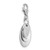 Sterling Silver Rhodium-plated Live Laugh Love Charm