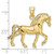 10k Yellow Gold 2-D Horse Walking Pendant