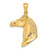 10k Yellow Gold 3-D Polished Horse Head Pendant