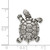 Sterling Silver Antiqued Turtle Pendant QC7672