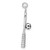Image of Sterling Silver Enamel Pickleball Charm