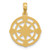 14K Yellow Gold Polished Round Compass Pendant
