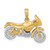 10k Two-tone Gold 3-D Moveable Motorcycle Pendant