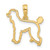14K Yellow Gold Polished Poodle Dog Outline Pendant