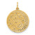 10k Yellow Gold Polished CZ Moon and Stars Disc Charm