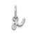 Sterling Silver Rhodium-plated Lower case Letter A Initial Charm XNA1306SS/A
