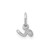 Sterling Silver Rhodium-plated Lower case Letter A Initial Charm XNA1306SS/A