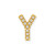14k Yellow Gold Diamond Initial Y Pendant