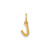14k Yellow Gold Lower case Letter I Initial Charm