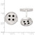 Image of Sterling Silver Polished Onyx Button Cuff Links