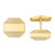Image of 14K Yellow Gold Mens Rectangular Octagon w/ Line Design Cuff Links